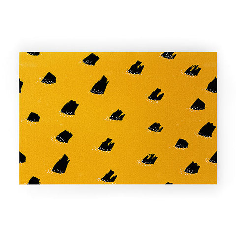 Kangarui Brush Pattern Leopard Welcome Mat