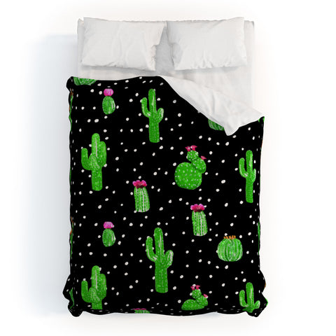 Kangarui Dotted Cactus Duvet Cover