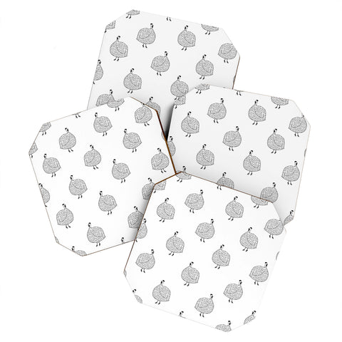 Kangarui Guinea Fowls On Safari Coaster Set