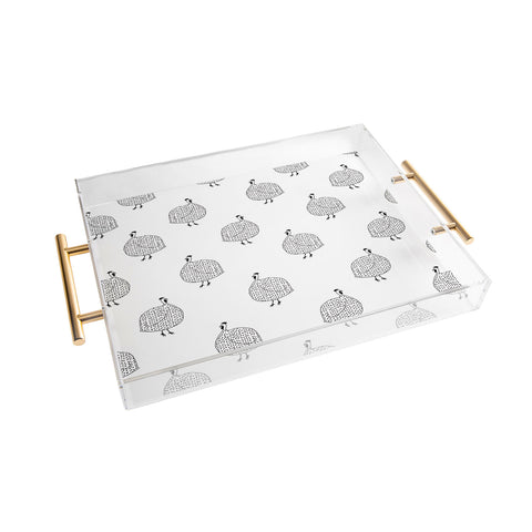 Kangarui Guinea Fowls On Safari Acrylic Tray