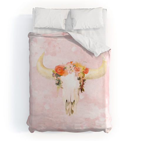 Kangarui Romantic Boho Buffalo Duvet Cover