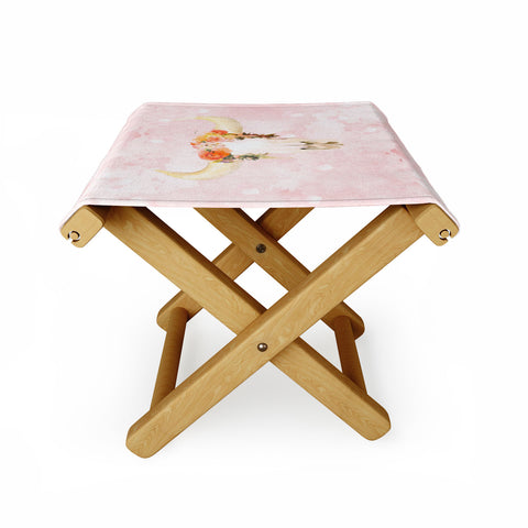 Kangarui Romantic Boho Buffalo Folding Stool