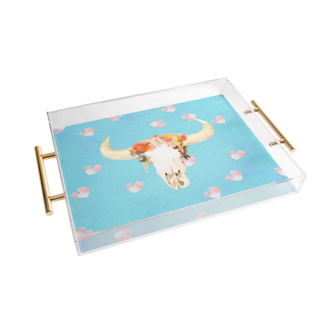 Kangarui Romantic Boho Buffalo II Acrylic Tray