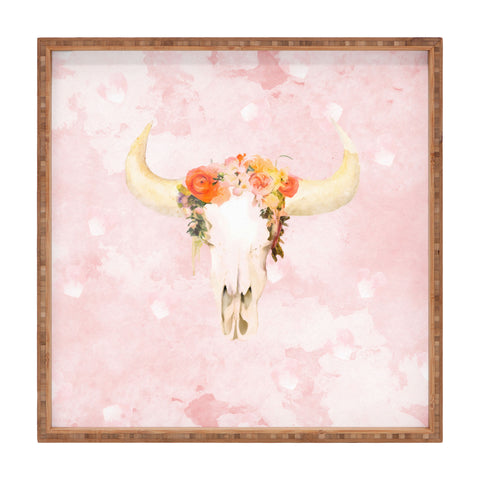 Kangarui Romantic Boho Buffalo Square Tray