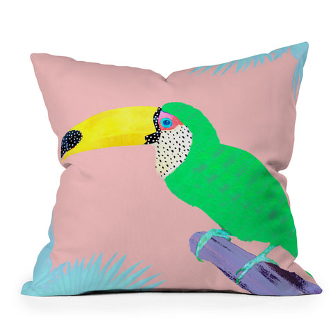 Kangarui Tropical Toucan Outdoor Throw Pillow