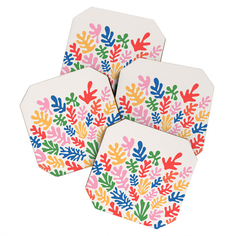 KaranAndCo Matisse Paper Collage I Coaster Set