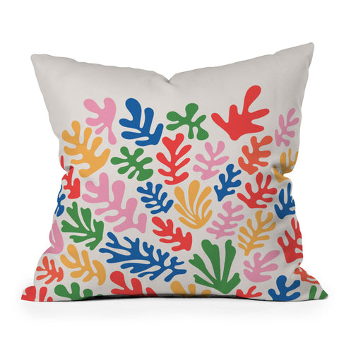 KaranAndCo Matisse Paper Collage I Throw Pillow