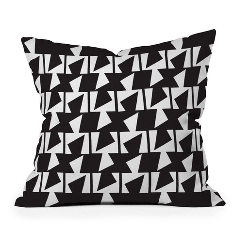 Karen Harris Bravo Black And White Outdoor Throw Pillow