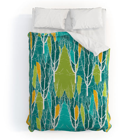 Karen Harris Citrus Multi What Forest Duvet Cover
