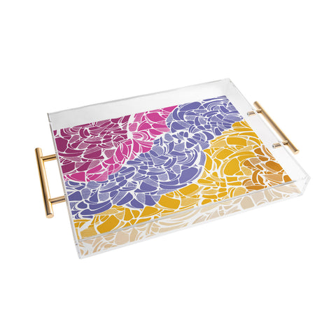 Karen Harris Fossil Warm Jewels Acrylic Tray
