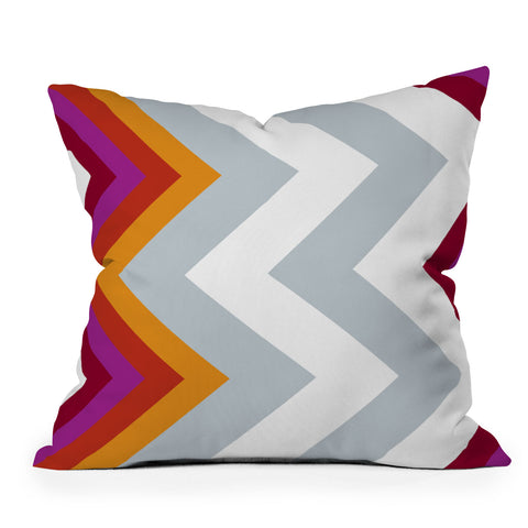 Karen Harris Modernity Solstice Warm Chevron Outdoor Throw Pillow