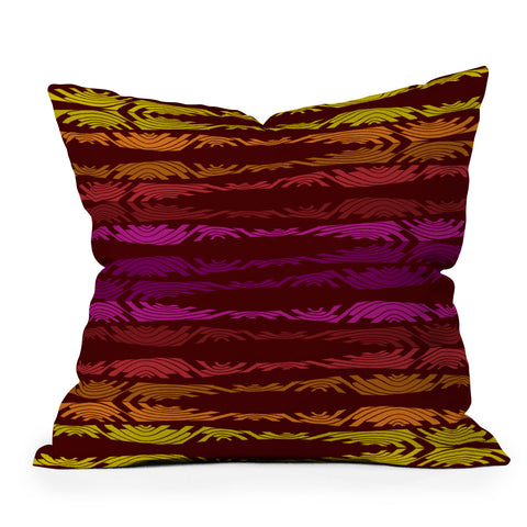 Karen Harris Poppycock Sunset Outdoor Throw Pillow