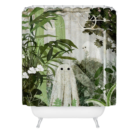 Katherine Blower Designs Ghost in the Greenhouse Shower Curtain