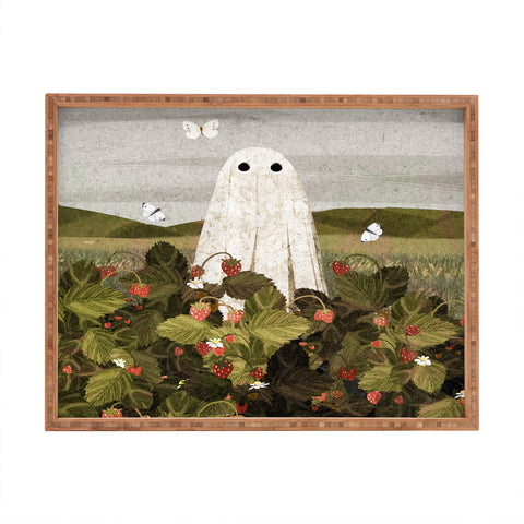 Katherine Blower Designs Strawberry Fields II Rectangular Tray