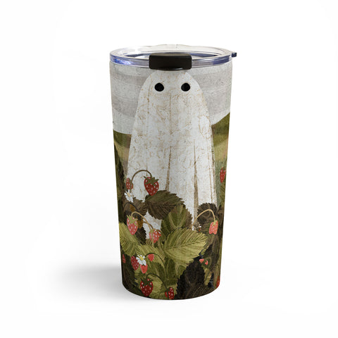 Katherine Blower Designs Strawberry Fields II Travel Mug
