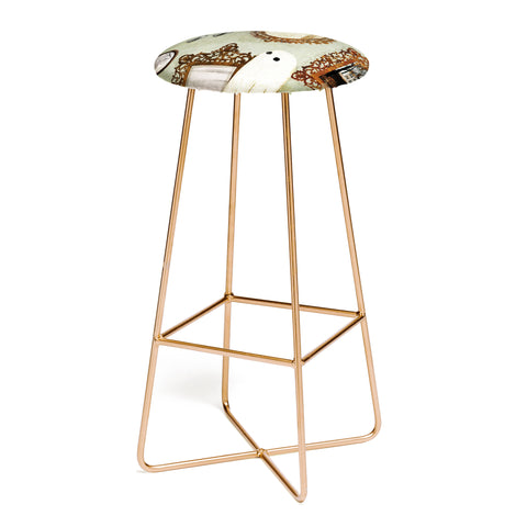 Katherine Blower Designs Theres A Ghost in the Gallery Bar Stool