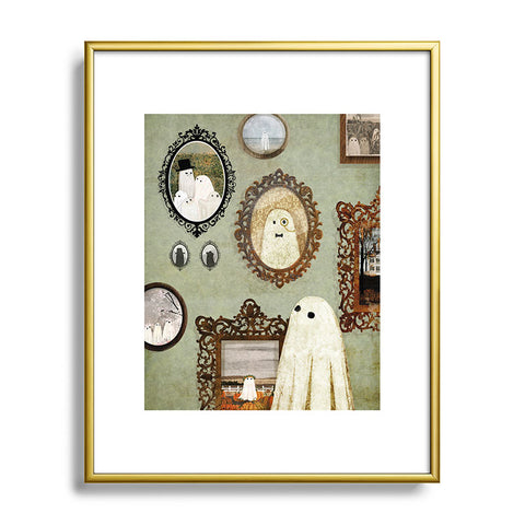 Katherine Blower Designs Theres A Ghost in the Gallery Metal Framed Art Print