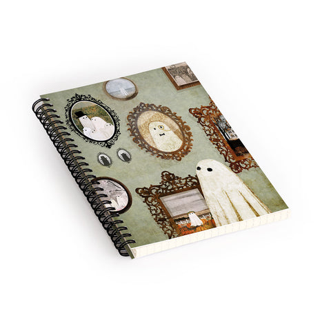 Katherine Blower Designs Theres A Ghost in the Gallery Spiral Notebook