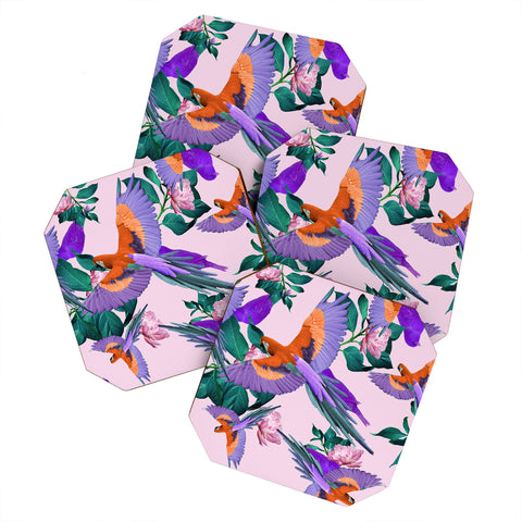 Kei Parrot Paradise Coaster Set