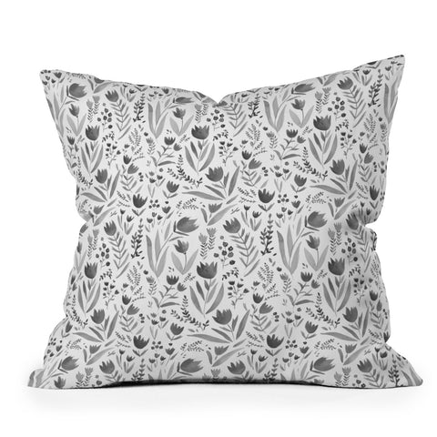Kelli Murray FLOWER GARDEN Outdoor Throw Pillow