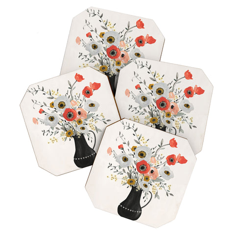 Kelli Murray Poppies 2 Coaster Set