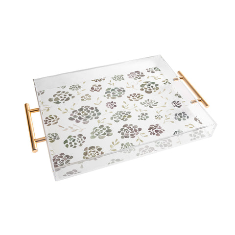 Kelli Murray Succulents 2 Acrylic Tray