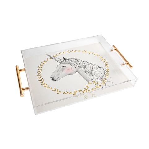 Kelli Murray Unicorn 2 Acrylic Tray