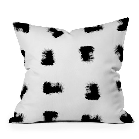 Kelly Haines Brush Dots Outdoor Throw Pillow