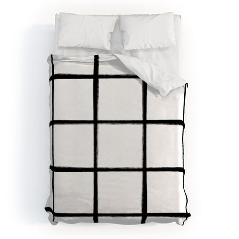 Kelly Haines Brushstroke Grid Duvet Cover