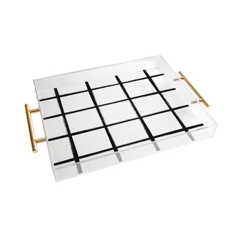 Kelly Haines Brushstroke Grid Acrylic Tray