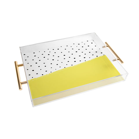 Kelly Haines Citron Dots Acrylic Tray