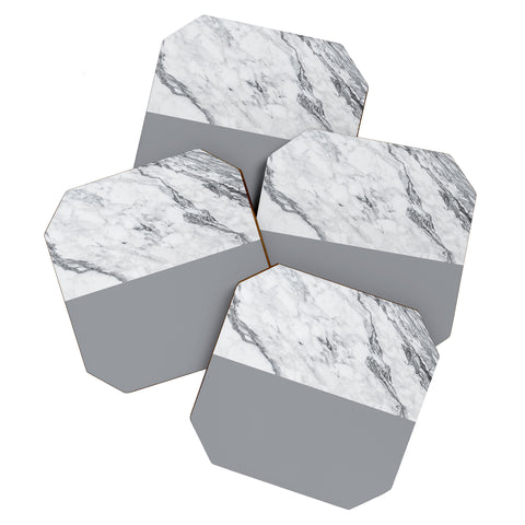 Kelly Haines Gray Marble Coaster Set