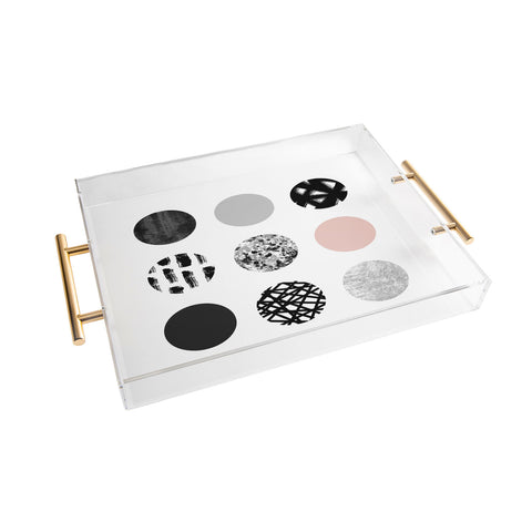 Kelly Haines Mixed Media Dots Acrylic Tray