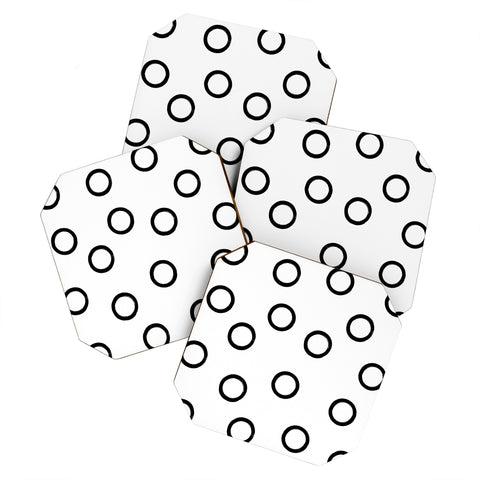 Kelly Haines Monochrome Circles V2 Coaster Set