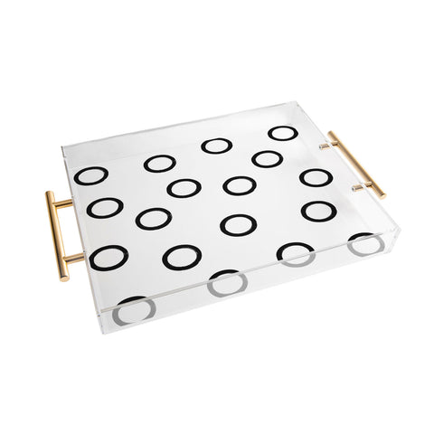 Kelly Haines Monochrome Circles V2 Acrylic Tray