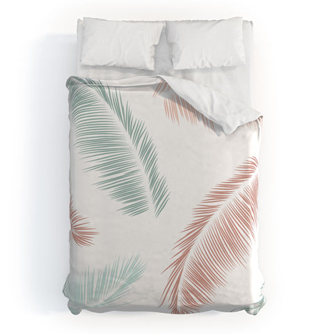 Kelly Haines Tropical Palm Leaves V2 Duvet Cover