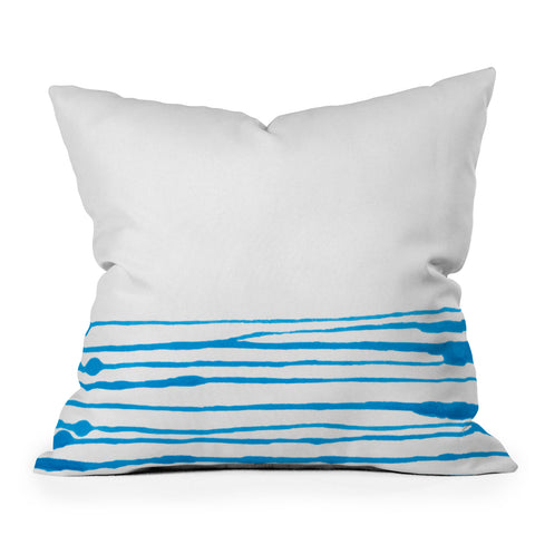 Kent Youngstrom between the blue lines Outdoor Throw Pillow