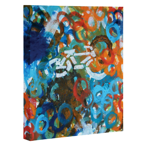 Kent Youngstrom Bicycle Crossing Art Canvas