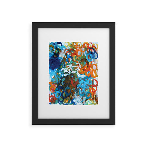 Kent Youngstrom Bicycle Crossing Framed Art Print
