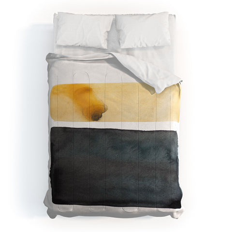 Kent Youngstrom black and gold shape Comforter