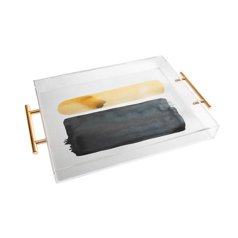 Kent Youngstrom black and gold shape Acrylic Tray