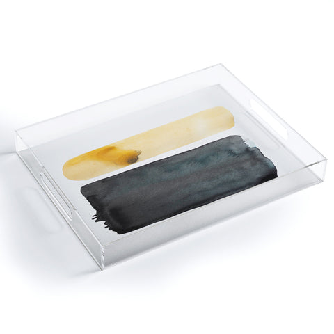 Kent Youngstrom black and gold shape Acrylic Tray