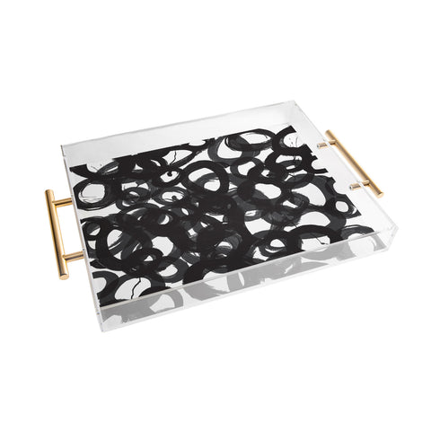 Kent Youngstrom Black Circles Acrylic Tray