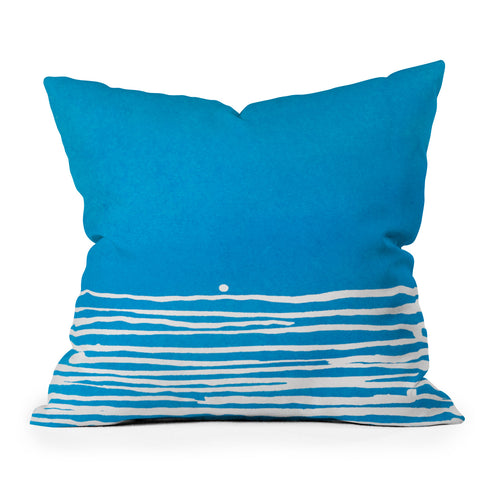 Kent Youngstrom blue sunset Outdoor Throw Pillow