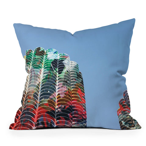 Kent Youngstrom Chicago Towers Outdoor Throw Pillow