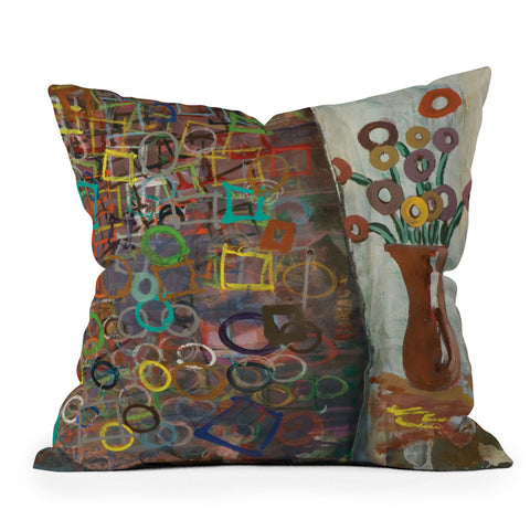 Kent Youngstrom Circle Vase Outdoor Throw Pillow