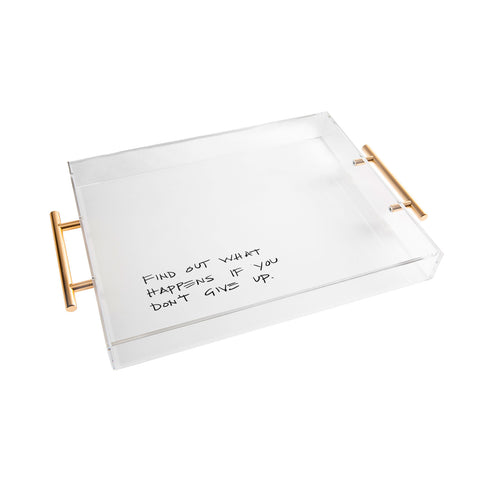 Kent Youngstrom find out what happens Acrylic Tray