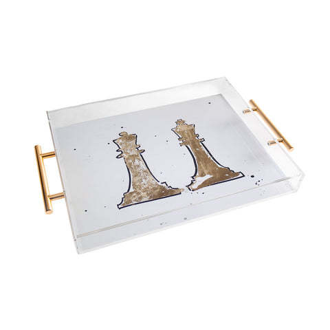 Kent Youngstrom gold king and queen Acrylic Tray