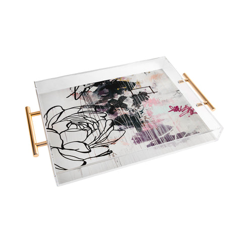 Kent Youngstrom graffiti flower Acrylic Tray