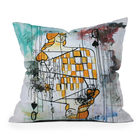 Kent Youngstrom Never Chase The Queen Outdoor Throw Pillow